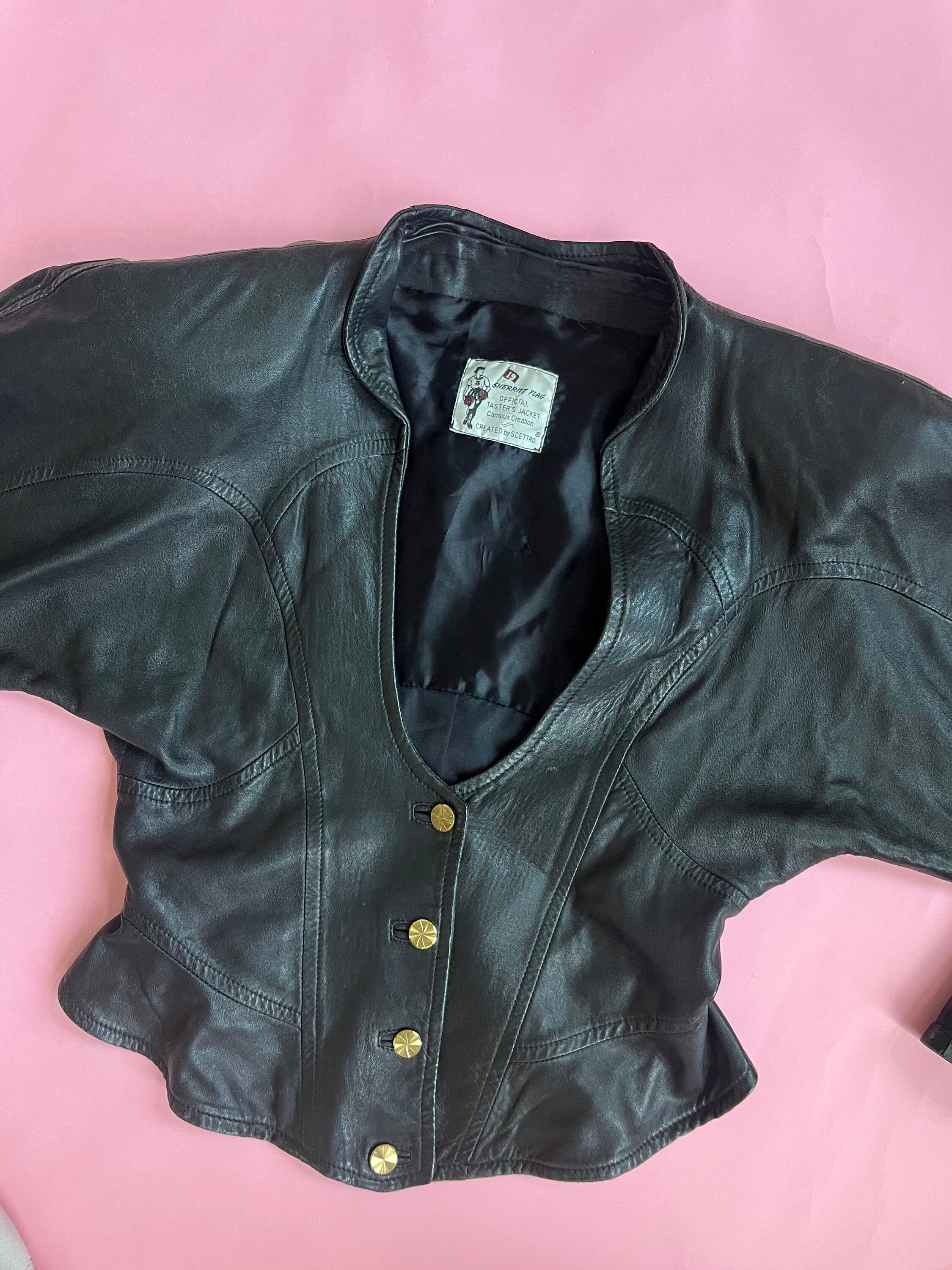 VTG 80s Scettro Italian Leather Jacket