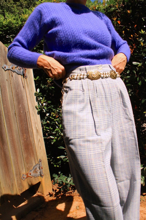 Vintage Plaid Trousers