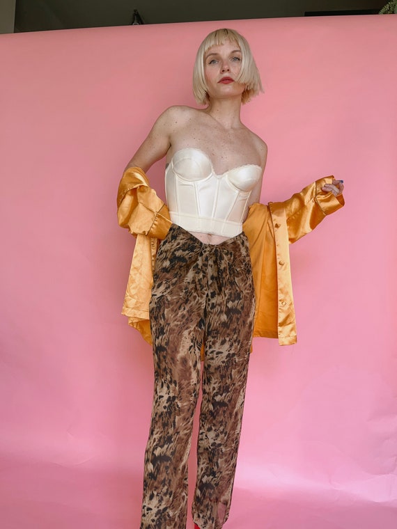 VTG Victorias Secret Animal Print Sheer Lounge Pants