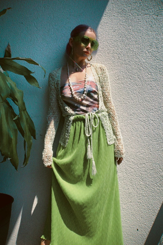 VTG 90s Green Midi Skirt