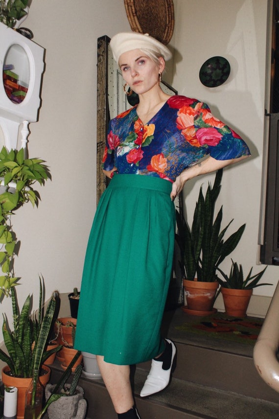 Turquoise Pencil Skirt