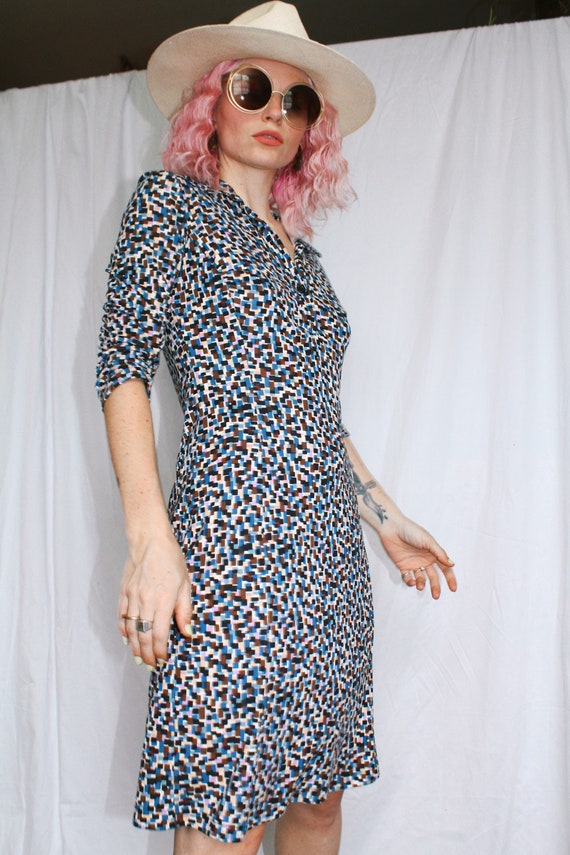 Vintage 90s | Printed Dress