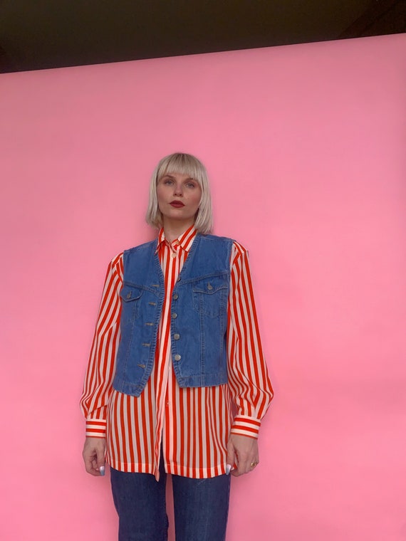 Vintage 80s Cactus Jeans Denim Vest