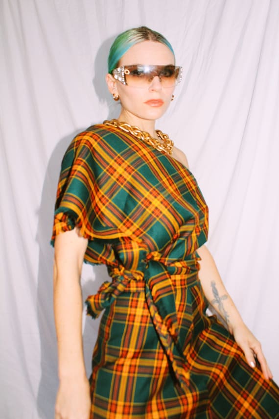 Vintage 70s | Plaid Skirt Set