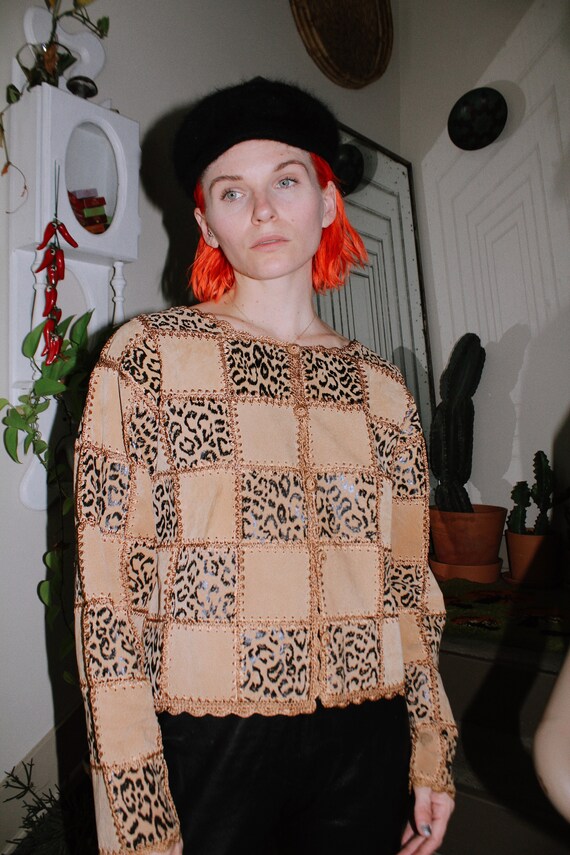 Suede Patchwork Cardigan