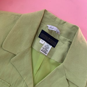 Vintage 90s Linen Blend Cropped Jacket image 3