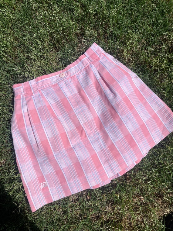 VTG 90s TAIL Pink Plaid Mini Skirt