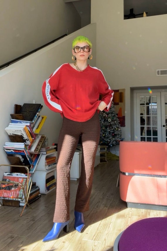 VTG Y2K Express Tricot Brown Textured Pants