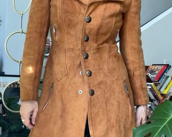 VTG 70s Camel Suede Coat