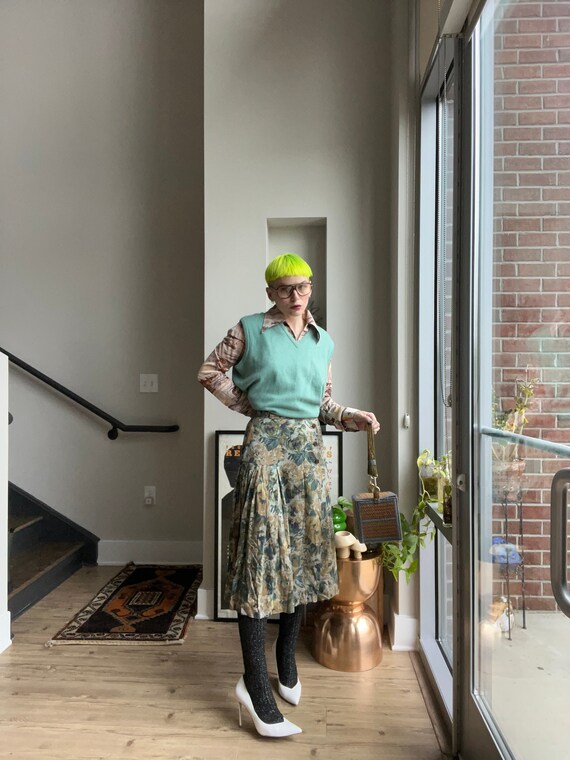 VTG 80s Laurèl Floral Midi Skirt