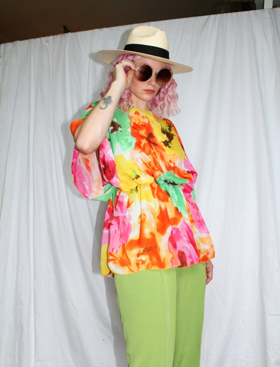 Vintage | Sheer Floral Top