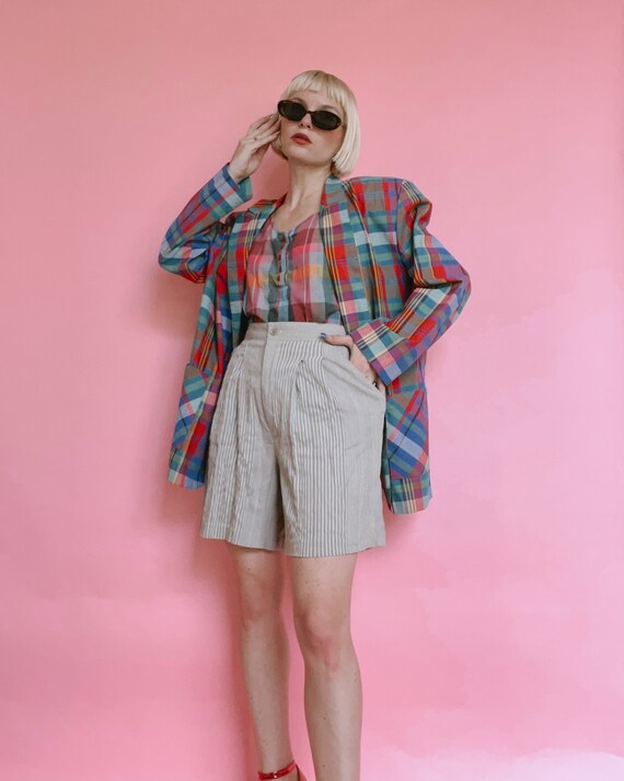 Vintage 80s Stripe Bermuda Shorts