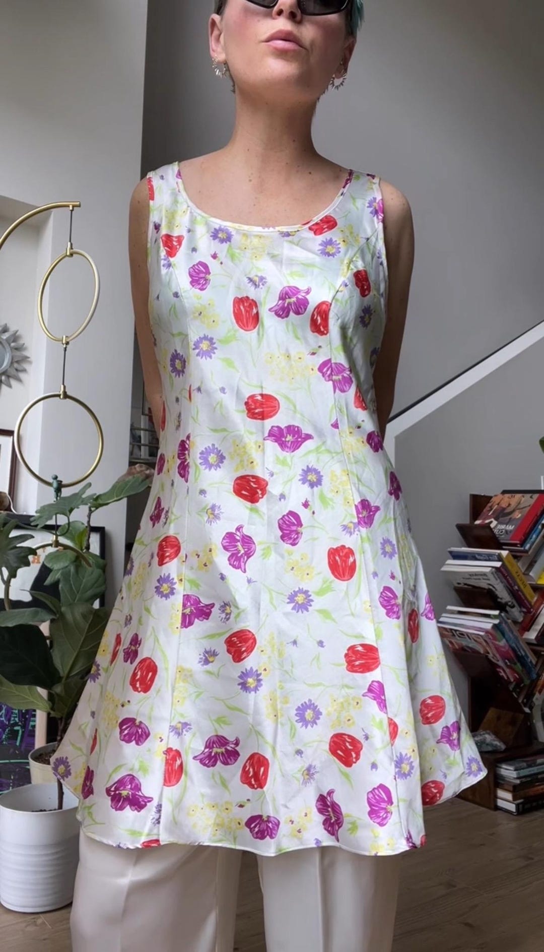90s floral slip dress Silk Laundry 90s Slip Dress - Fibonacci Off White