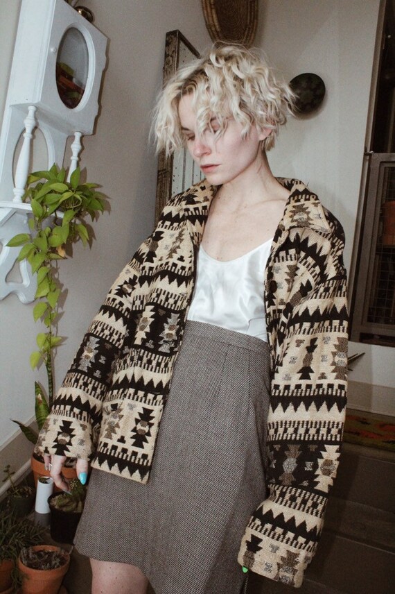 Woven Wool Mini Skirt