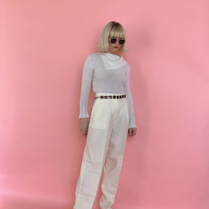 Vintage 80s Eggshell Trousers