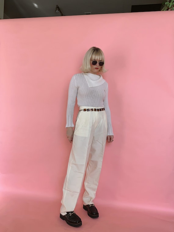 Vintage 80s Eggshell Trousers