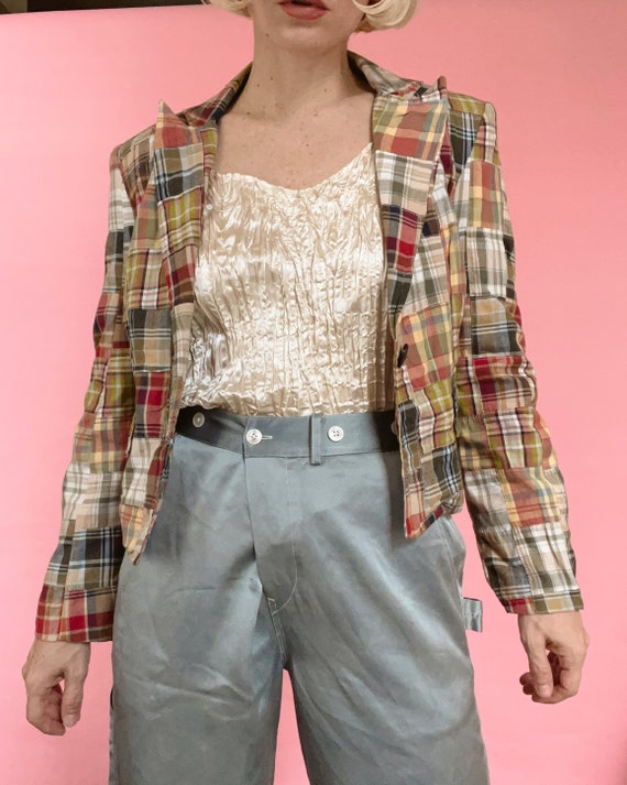 VTG 90s Patchwork Blazer - image 2