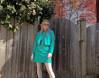 costume robe turquoise vintage des années 90