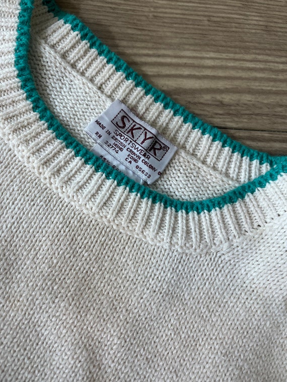 VTG 80s Skyr Sportswear Fruit Basket Sweater Vest - image 4