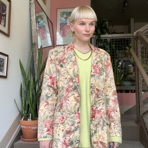 VTG 90s Floral Tapestry Blazer image 2