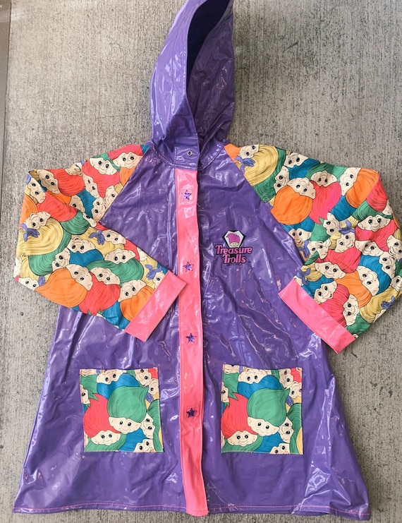 1992 Treasure Trolls Kids Raincoat