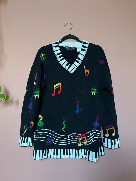 VTG 90s Piano Novelty Sweater