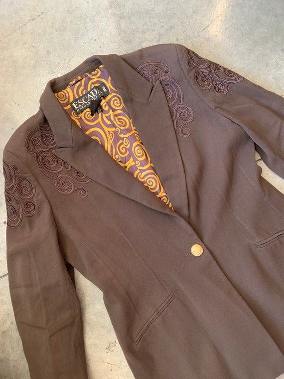 Vintage 80s Escada Brown Suit - image 3