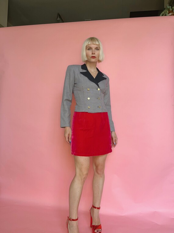 VTG 90s Deadstock Pink Velvet Mini