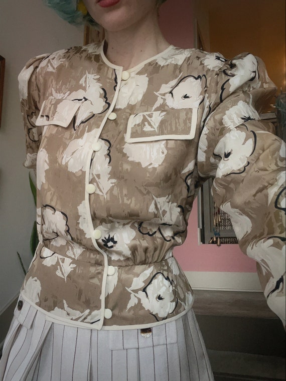 VTG 80s Silk Blouse/Jacket