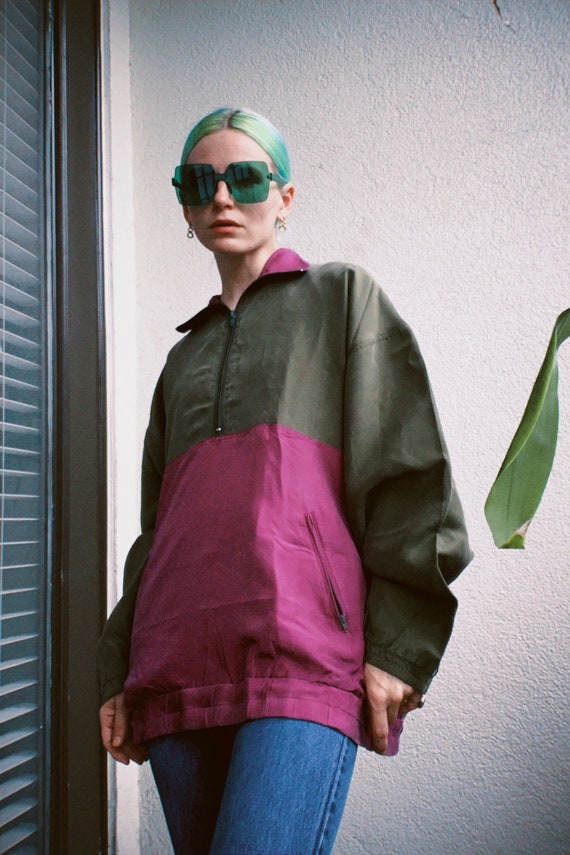 Vintage 90s | Silk Color Block Pullover