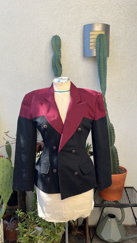 VTG 80s Denim Color Block Blazer