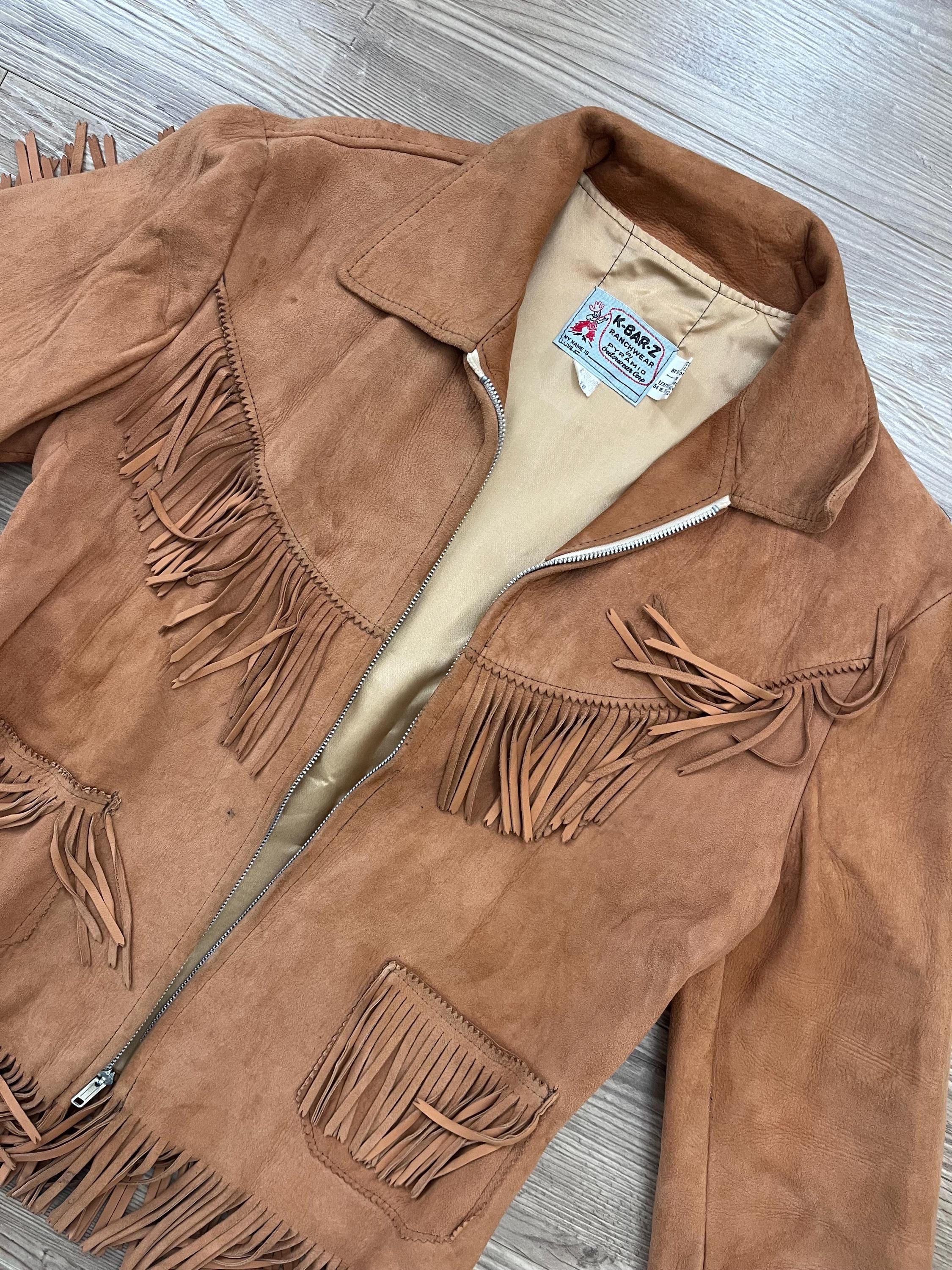 VTG 50s/60s K-bar-z Ranchwear Camel Suede Fringe Jacket - Etsy