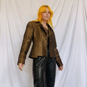 Textured Gold/Black Luca Luca Blazer