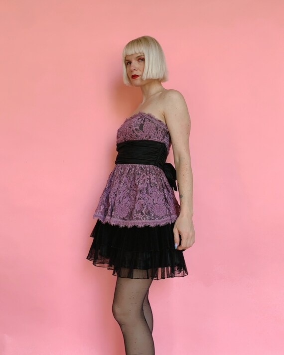 Vintage Lace Tulle Betsey Johnson Mini
