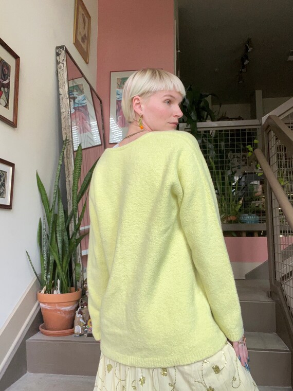VTG 90s Liz Claiborne Lizwear Yellow Sweater