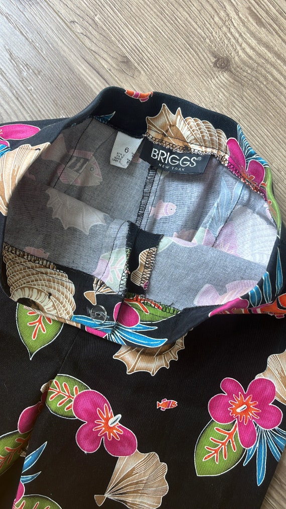 VTG 90s Briggs Shell/Fish Capri Pants - image 4