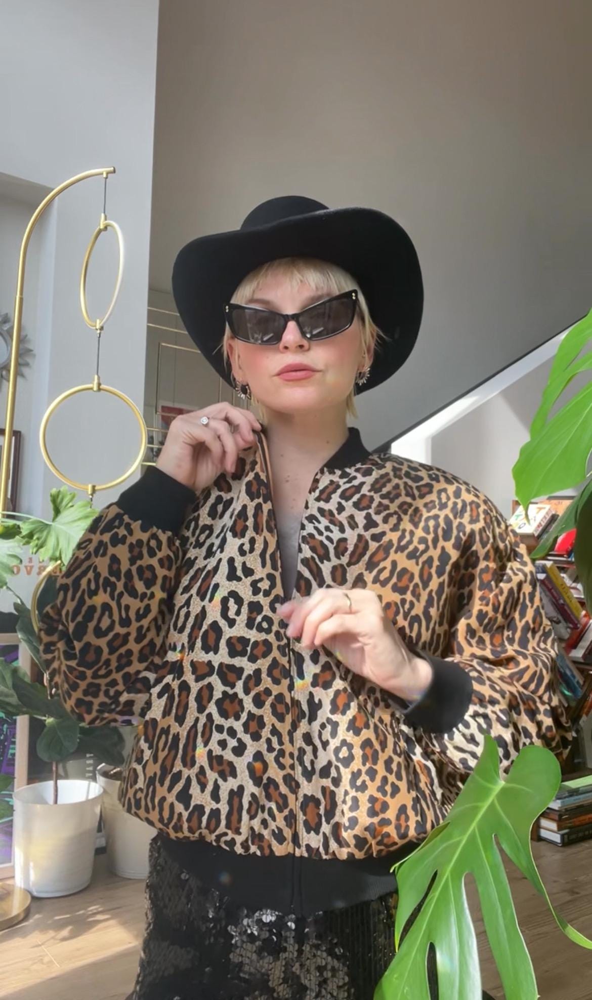 VTG 90s Leopard Print Silk Bomber Jacket - Etsy