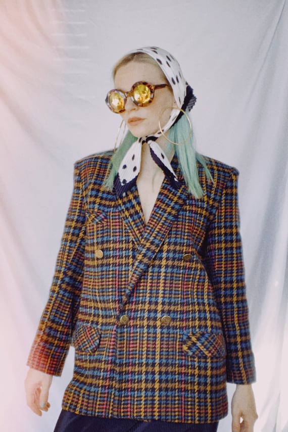 Vintage 70s | Tweed Plaid Blazer
