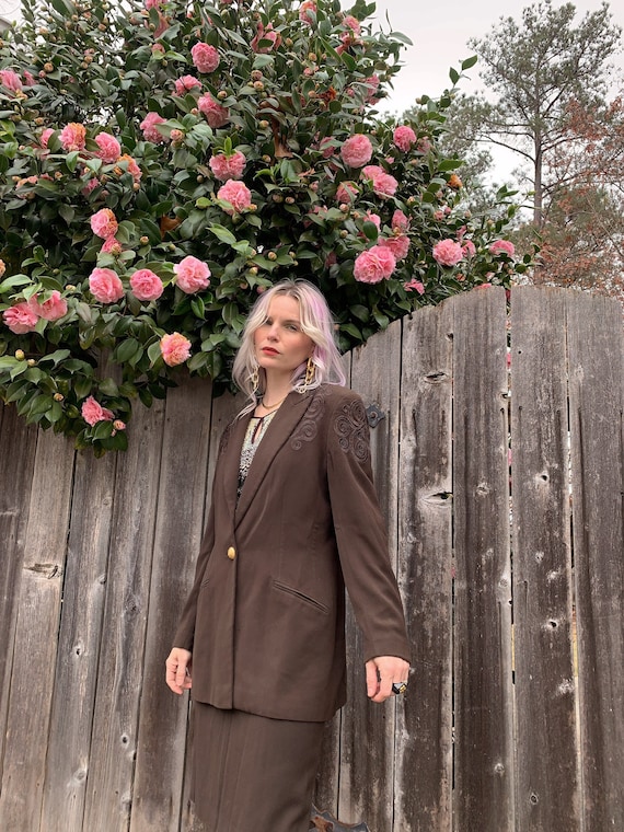 Vintage 80s Escada Brown Suit - image 2