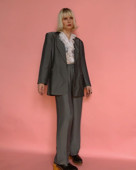Vintage INC Silk Blend Grey Suit