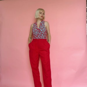 VTG 80s Pink Silk Trousers
