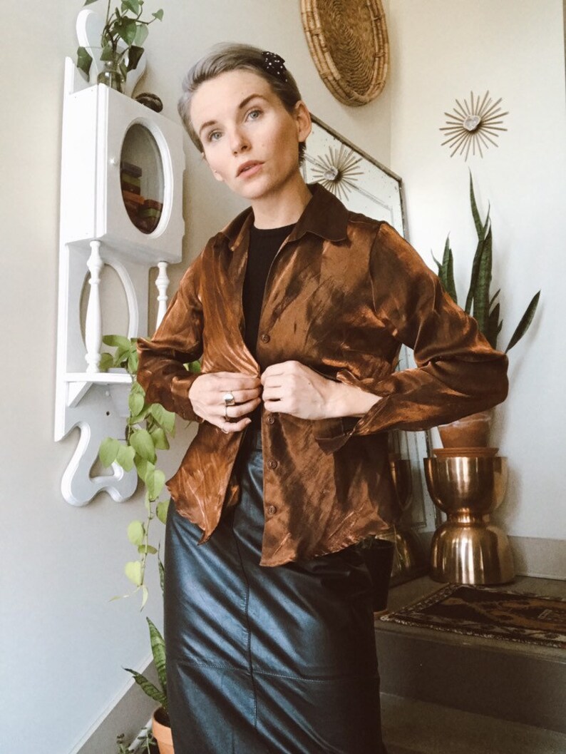 Bronze Metallic Blouse