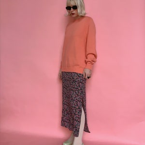 Vintage 90s Peachy Cotton Knit Sweater image 2