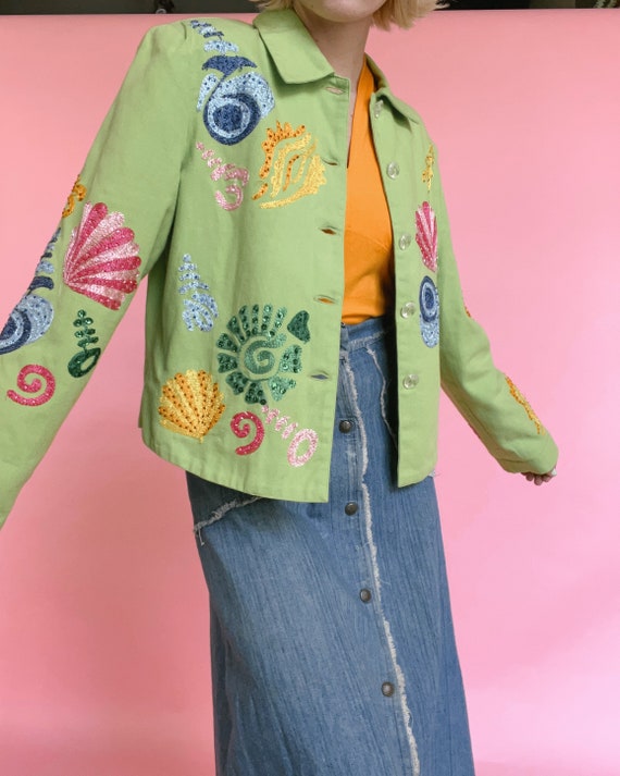 VTG 90s Embroidered Shell Jacket