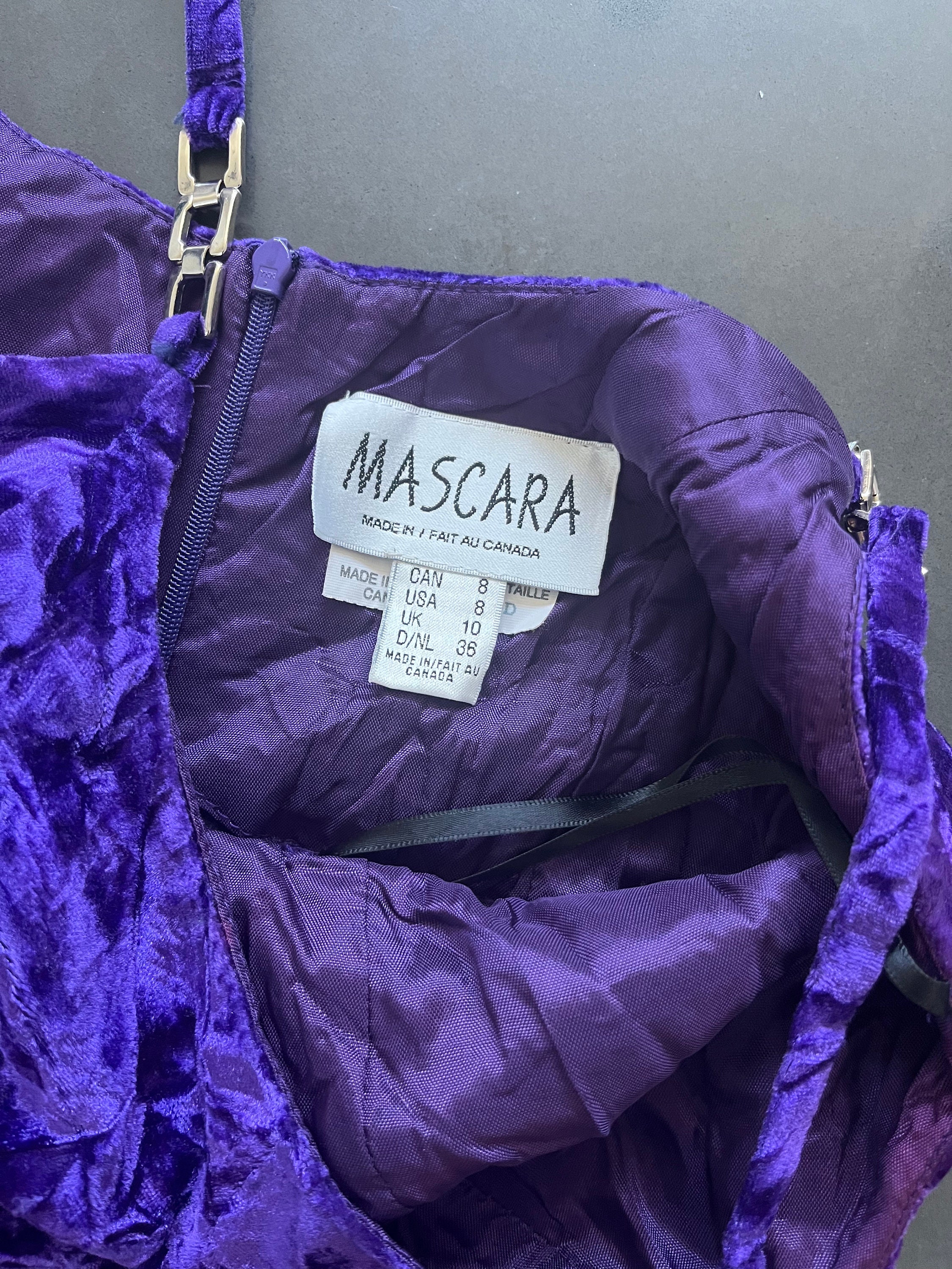 VTG 90s Crushed Velvet Purple Dress - Etsy