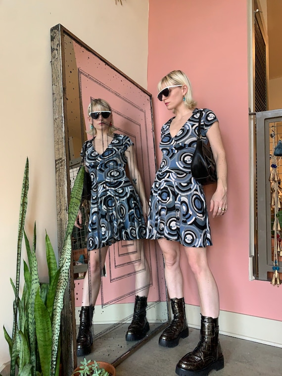 Vintage Y2K Printed Stretch Dress