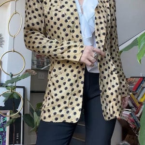 VTG 80s Polka Dot Silk Blazer