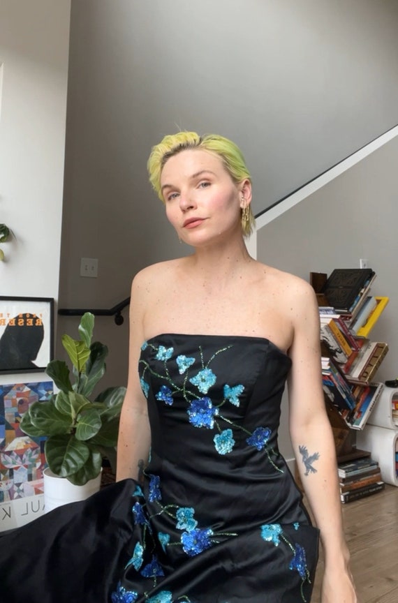 VTG 90s JUMP Sequined Floral Gown
