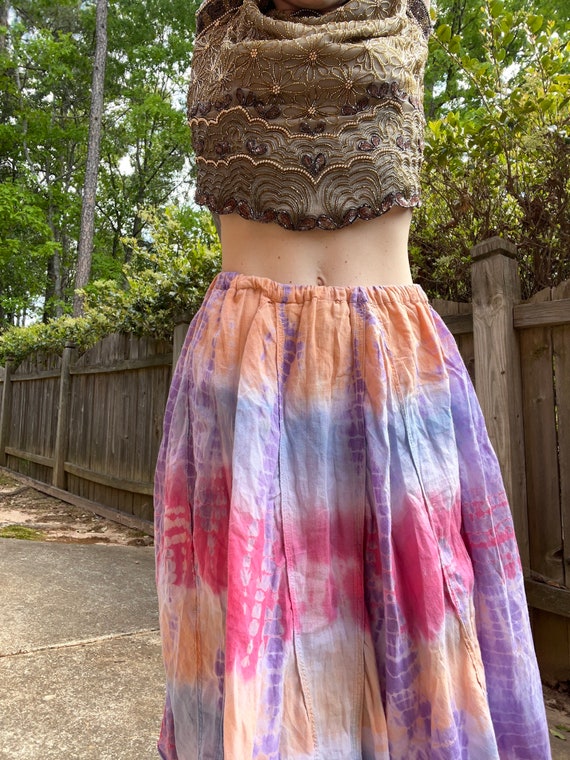 VTG Tie Dye Cotton Skirt