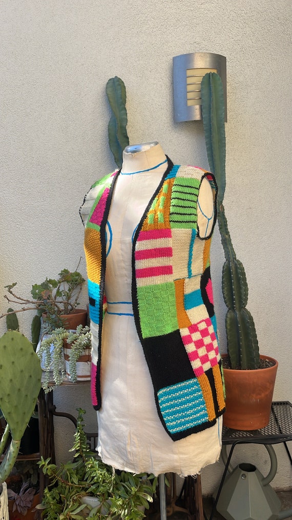 VTG Handmade Patchwork Sweater Vest